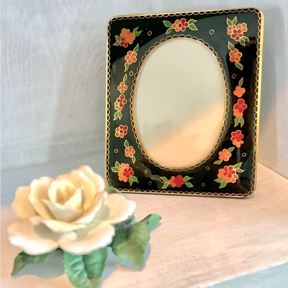 Vintage Enameled Picture frame - Picture 3 of 4